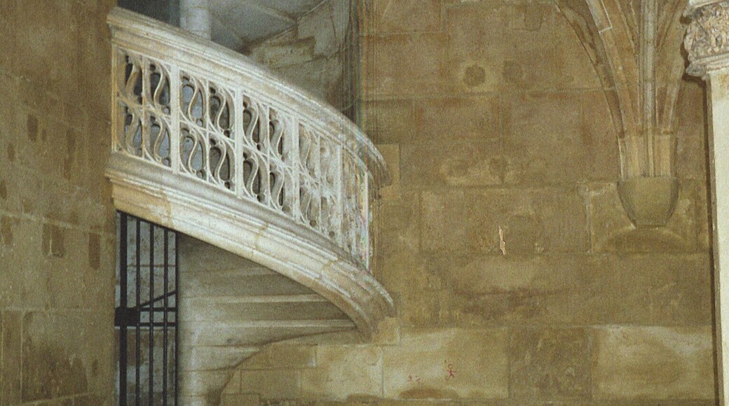 I like the delicate stone filigree in the handrail