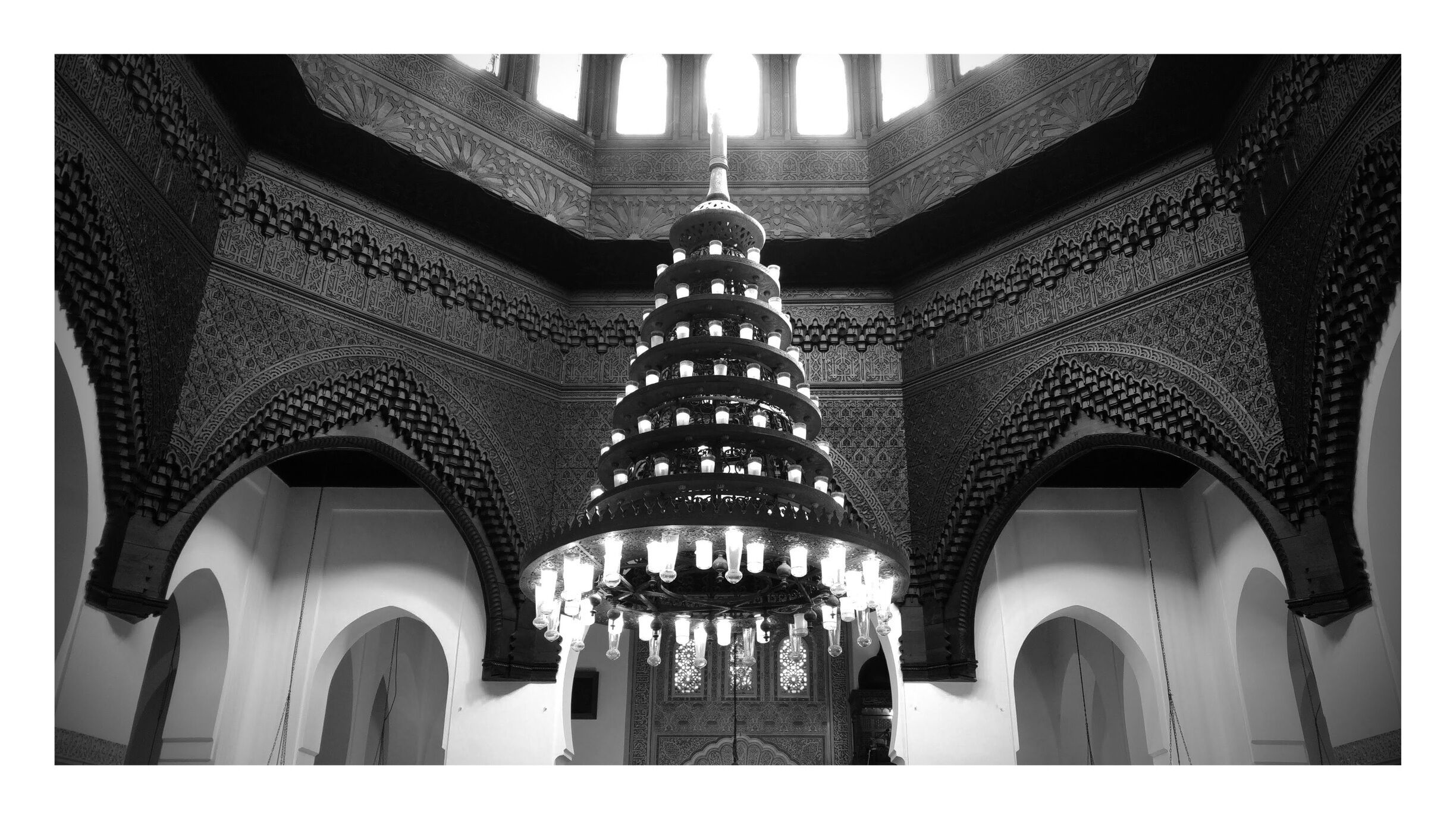 Beautiful interior, great wood carvings and North African tiles