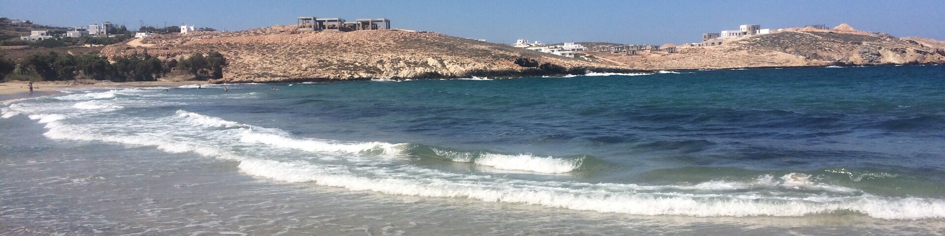 Lovely waves and shining sun for my final day in Greece on Parasporos beach x