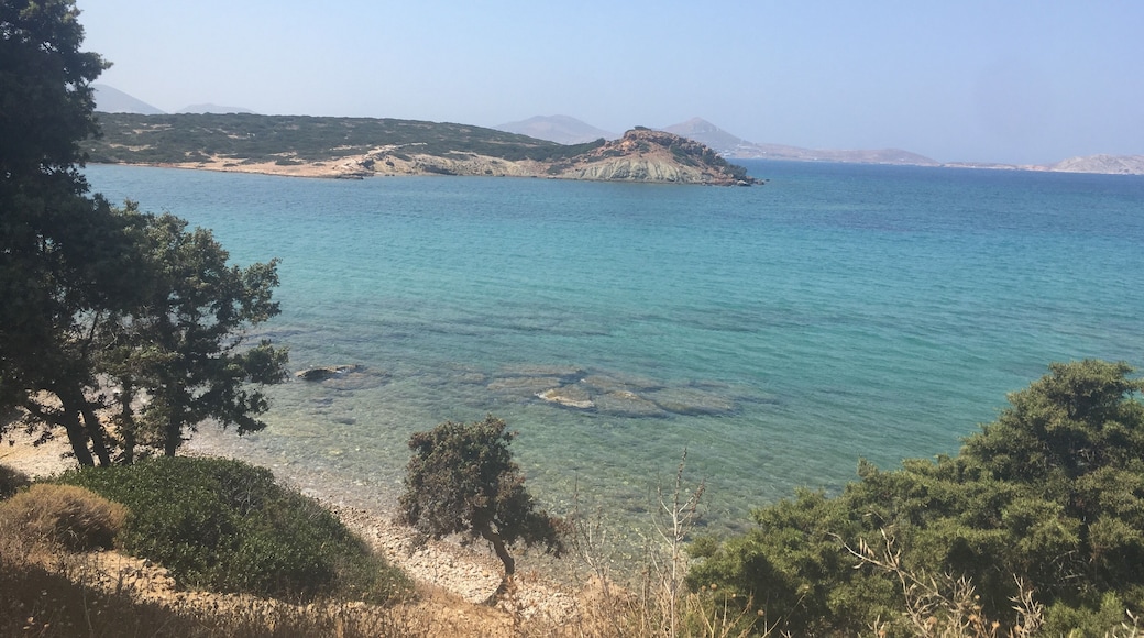 Great quiet beach where the sea is beautiful
#greece
#paros