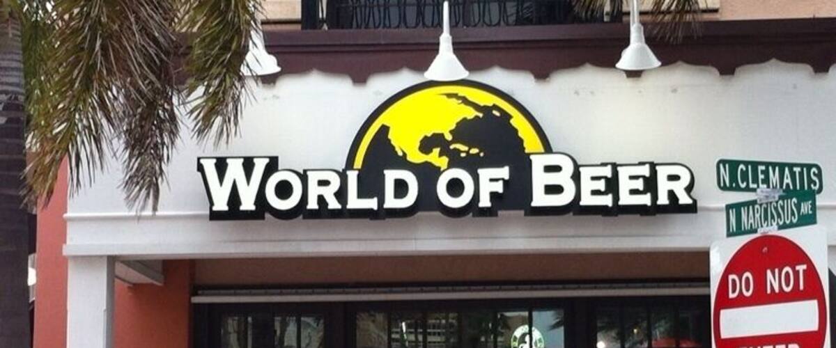Clematis World of Beer in West Palm Beach has local happy hour, drink, food and live music.
