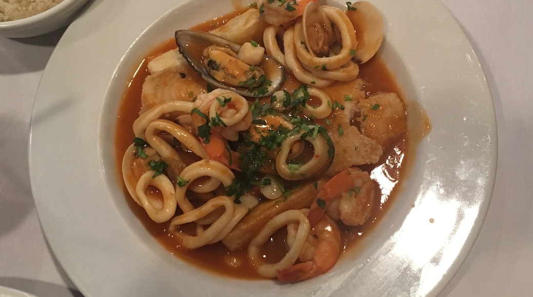 Peruvian Food with Japanese flair. My favorite Fish fillet served with mix seafood - Plenty of parking -Excellent service, and a large menu to choose from. I keep coming back !
#delicious Photo Challenge # Peruvian food # good times # great company