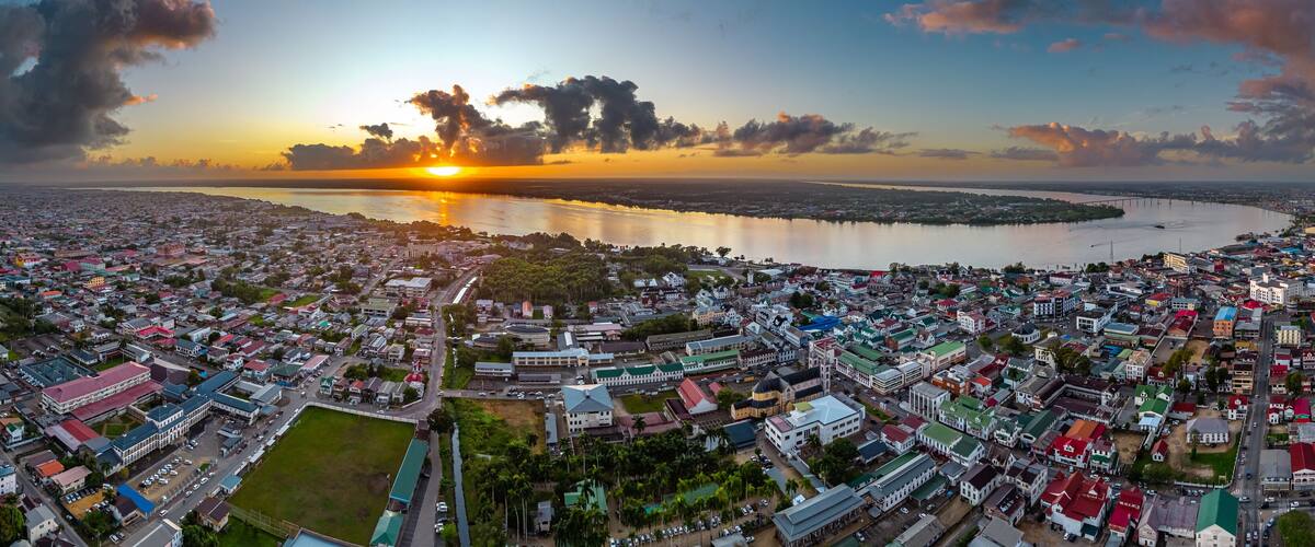 Panorama of Paramaribo, Surinam