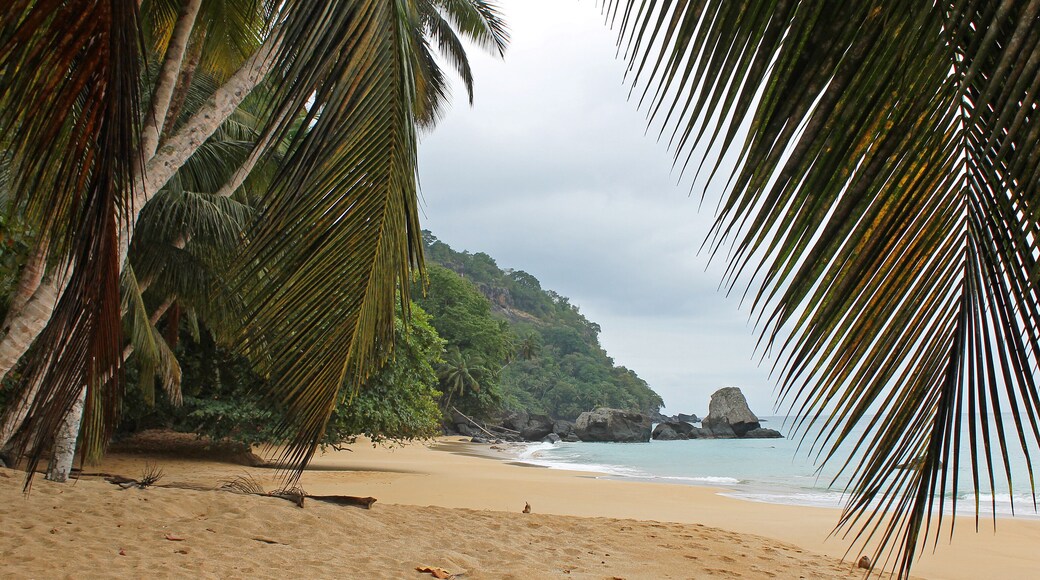 Macaco beach on the north coast of Principe island, São Tomé and Príncipe.
