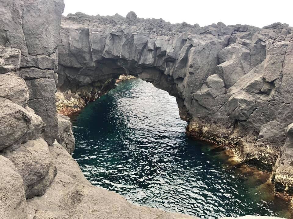 Natural bridge in Ferraira, Sao Miguel Azores ... very close to lave heated natural pools