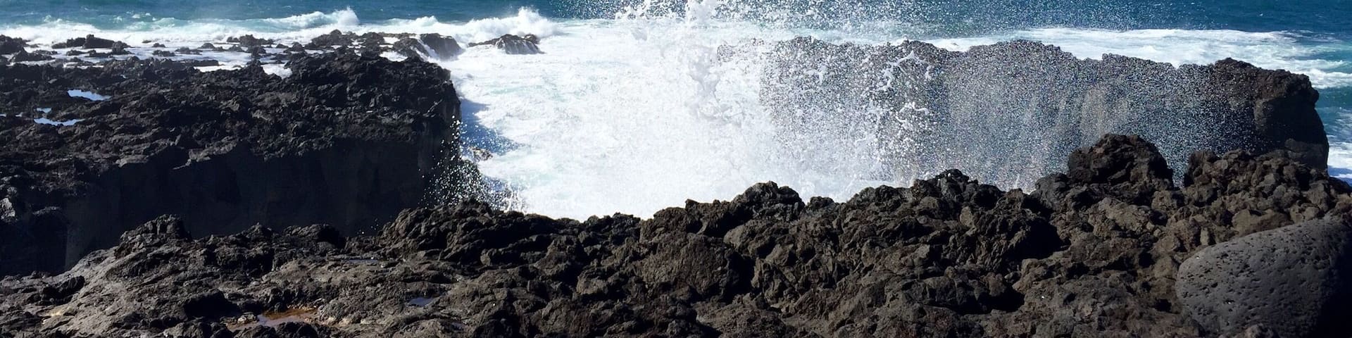 West Point in Sao Miguel. Volcanic rock jutting out into the ocean. Beautiful place!