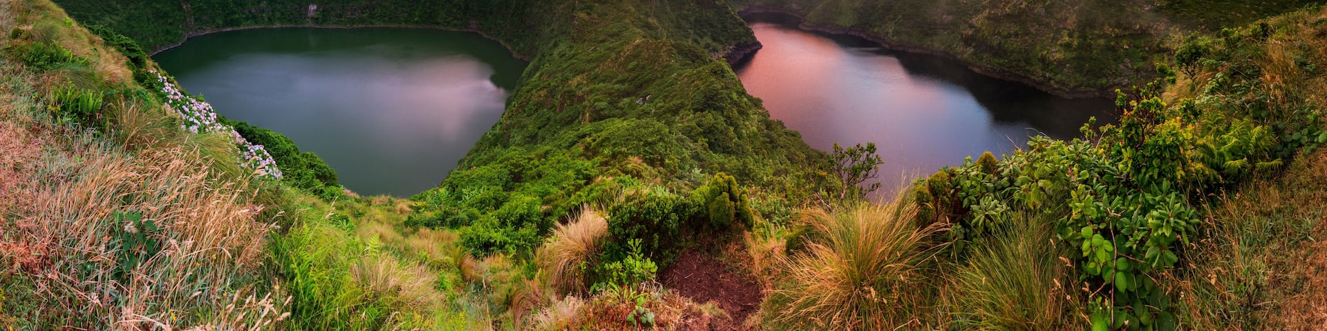 panoramic lagoons in acores in portugal