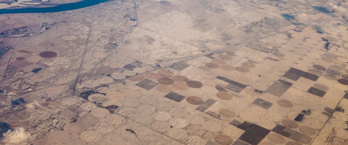 pivot irrigation oregon circle farms from the air