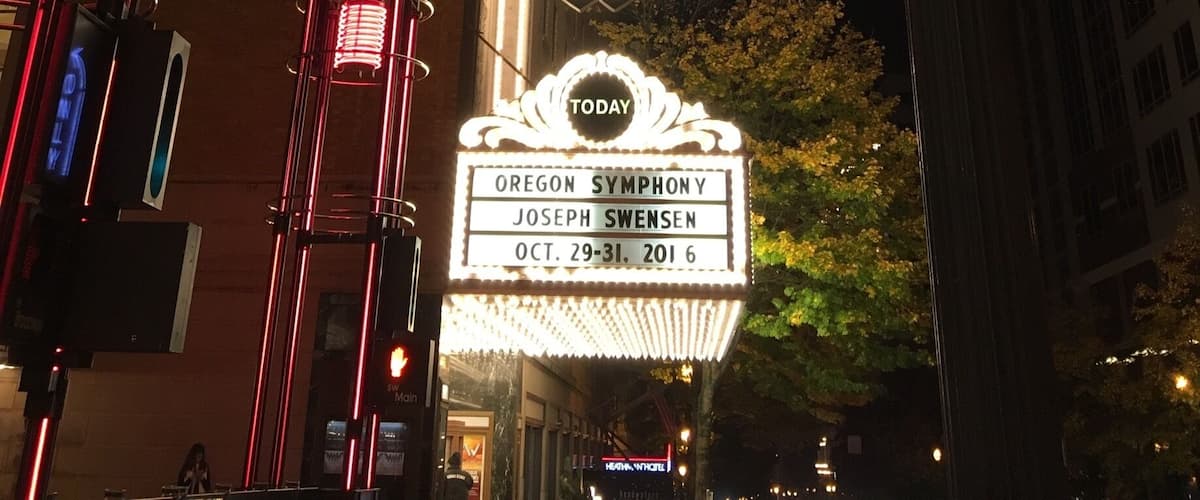Iconic signs light up the streets at night