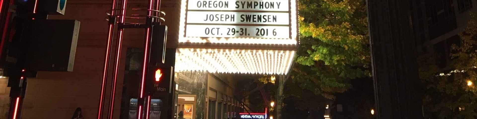 Iconic signs light up the streets at night