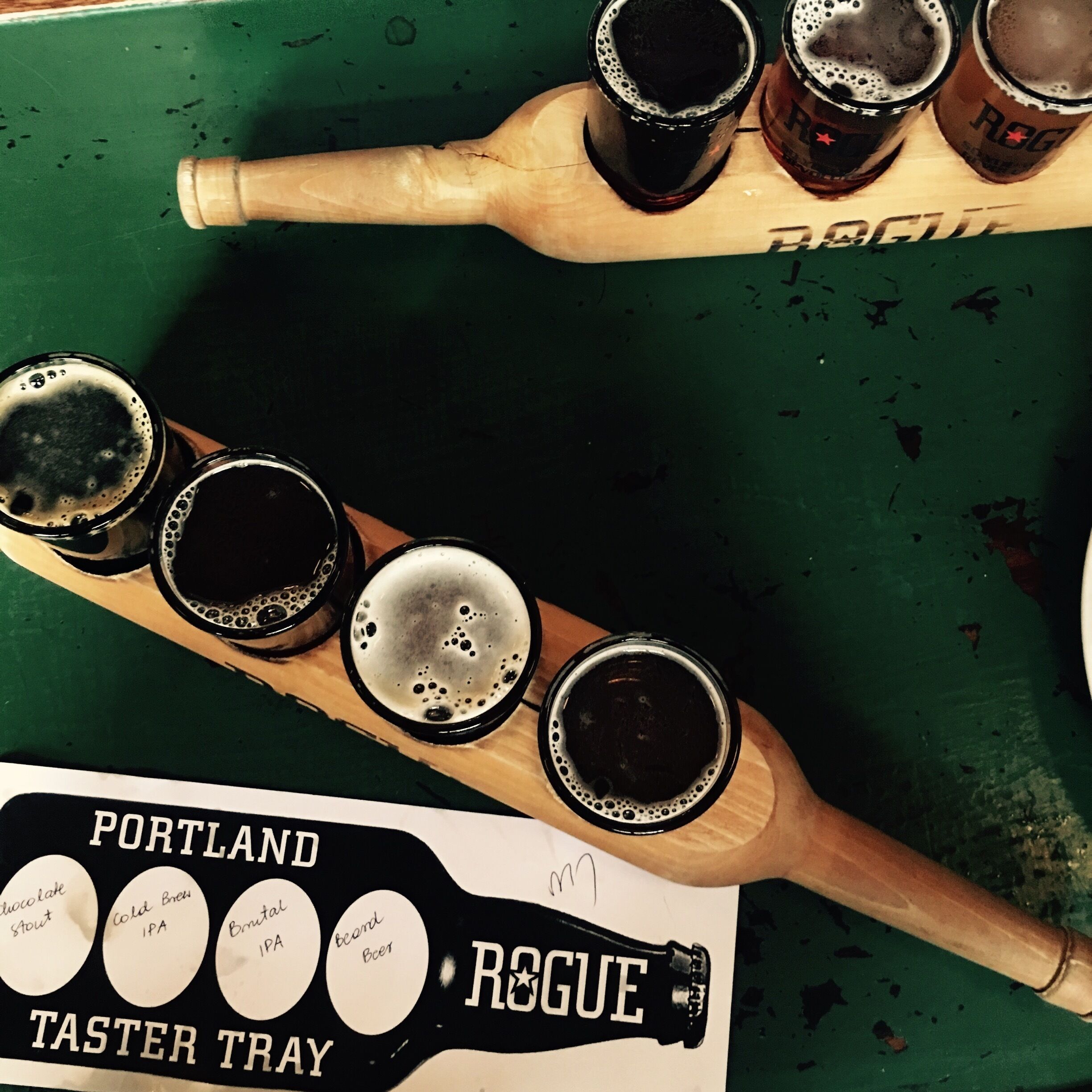 Rogue is one of the best and well known brewery in Portland and whole state.
You can choose from more than 30 different tap beers. There is very interesting story behind  one of them - Beard Beer.
You will always find one beer tastes like one of the Voodoo Doughnut weird flavored cake. And always in beautiful crazy pink colored bottle.
Place one in a kind!
#FoodieFinds