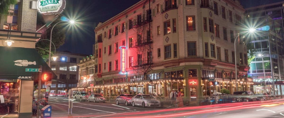 Just across the street from Powell's Books is the McMenamins Crystal Ballroom and Hotel. The McMenamin brothers have made it their life mission to save historic structures and turn them into unique restaurants and hotels. Stop here for handcrafted local brews and food.