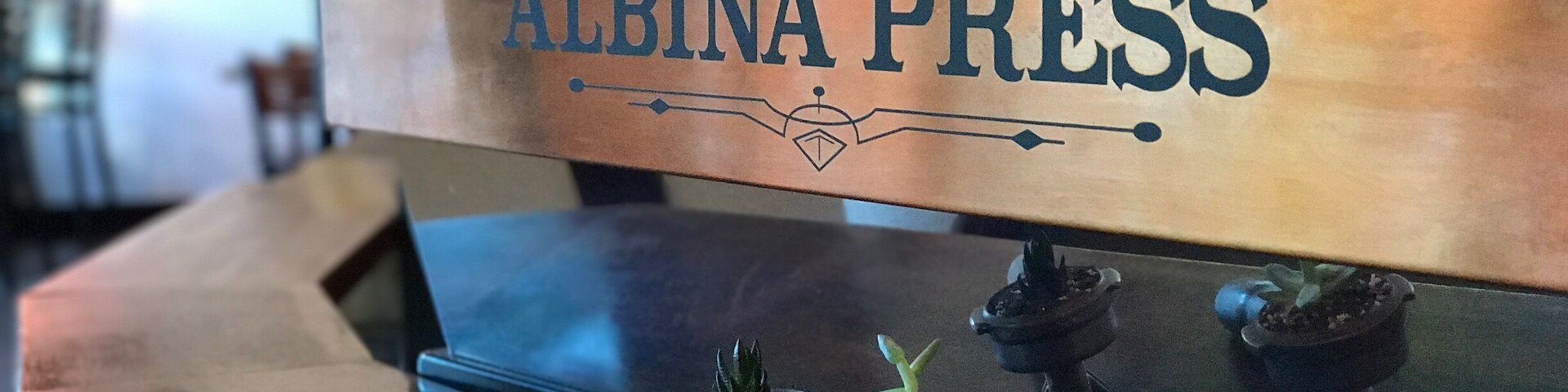 Great little coffee shop. The espresso tamper with a small succulent made for a fantastic photo