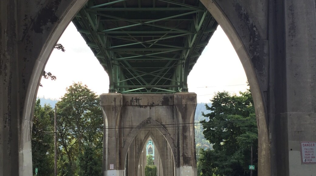 Traveling towards Cathedral Park to take fun photos.