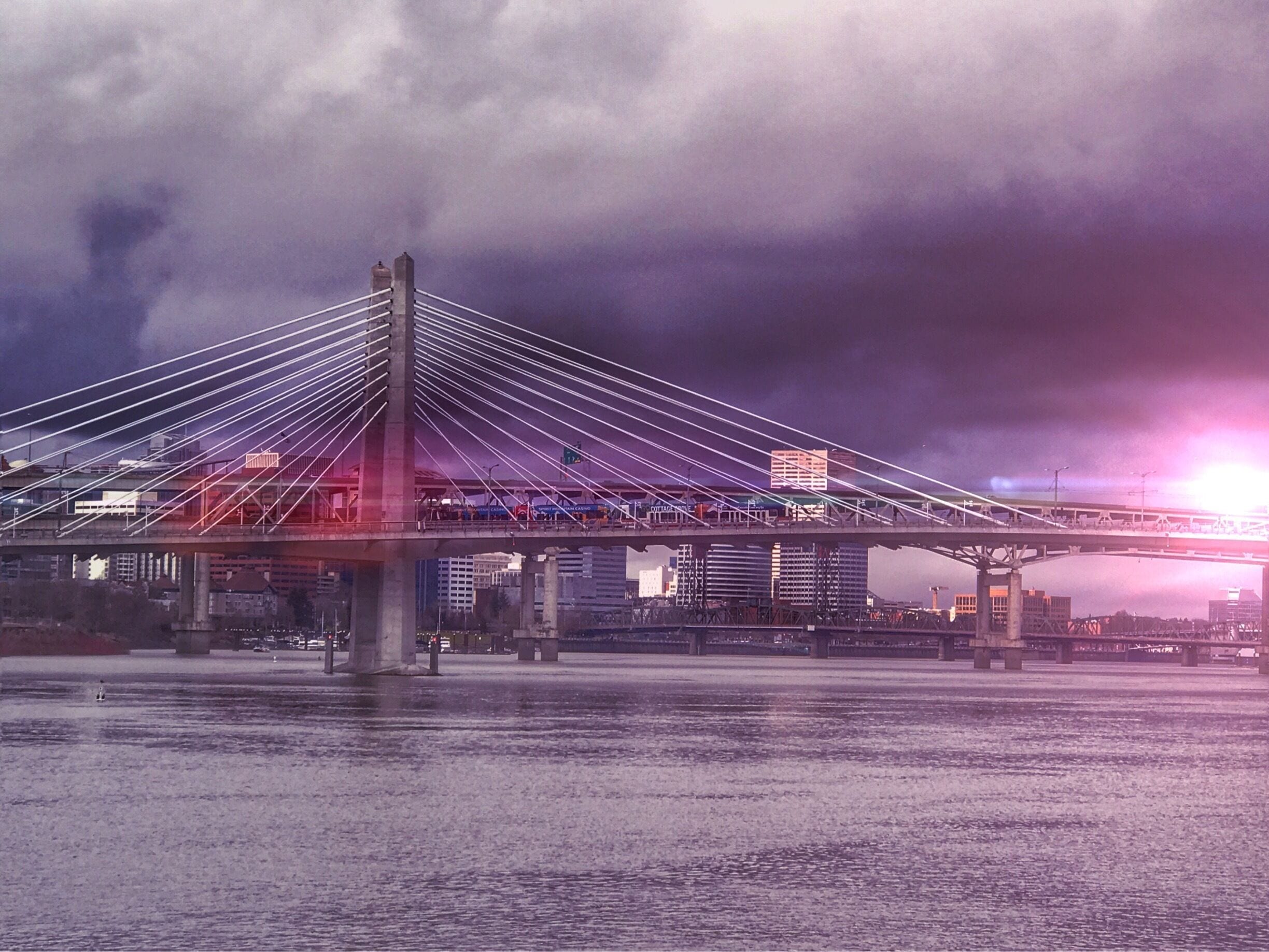 Tilikum Crossing, Bridge of the People is a cable-stayed bridge across the Willamette River in #Portland, #Oregon #stunningstructures #TilikumCrossing