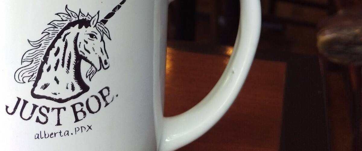 A must stop cozy, unique coffee shop with delicious eats. Love the wing back chairs and art. Xoxo