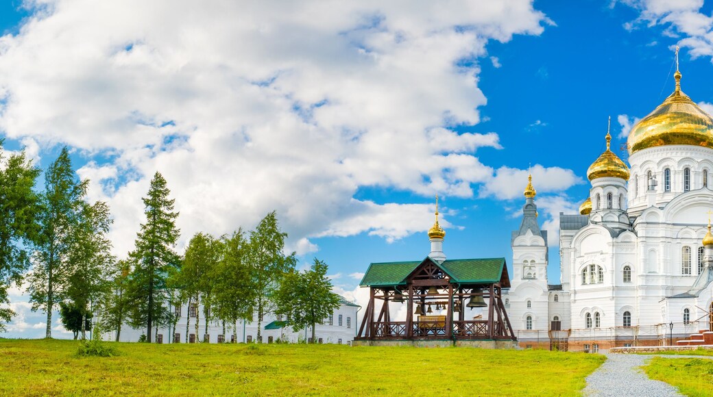 Belogorsky Monastery in Perm Krai, Russia. Panorama