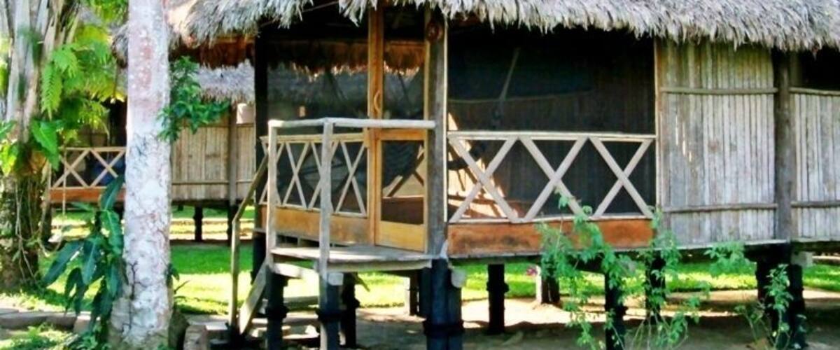 This great little ecolodge makes for a nice 3-4 day side trip if you are visiting Cusco and the Sacred Valley. Fly into Puerto Maldonado and from there it's a 45min boat ride down the Madre de Dios River (an Amazon River tributary).
Our cabana was quite comfy, especially so considering we were in the Amazon Jungle. A limited (and sketchy) power supply made charging batteries tricky, but it all worked out. Sun-warmed-water for showers also worked out given the high humidity and warm afternoons. The food was more than decent and the daily excursions were lots of fun. Be sure to bring plenty of mosquito spray and always wear closed-toed shoes in the grass!