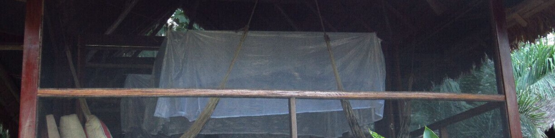 Outside of the typical guest cabin