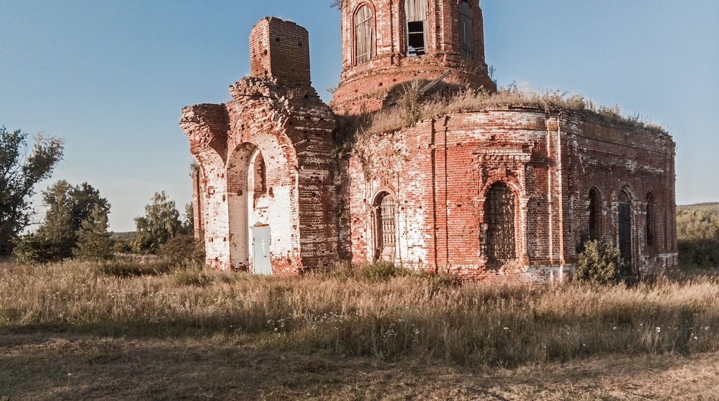 Russia, Penza region, village Squareone - August 18, 2018: the Church in the name of the Kazan icon of the Mother of God
