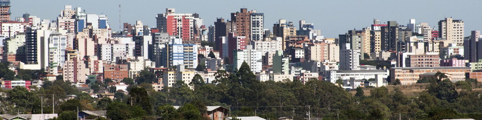 Panoramic view of the city of Passo Fundo - view from the East Perimeter. Image shot 04/2011. Exact date unknown.