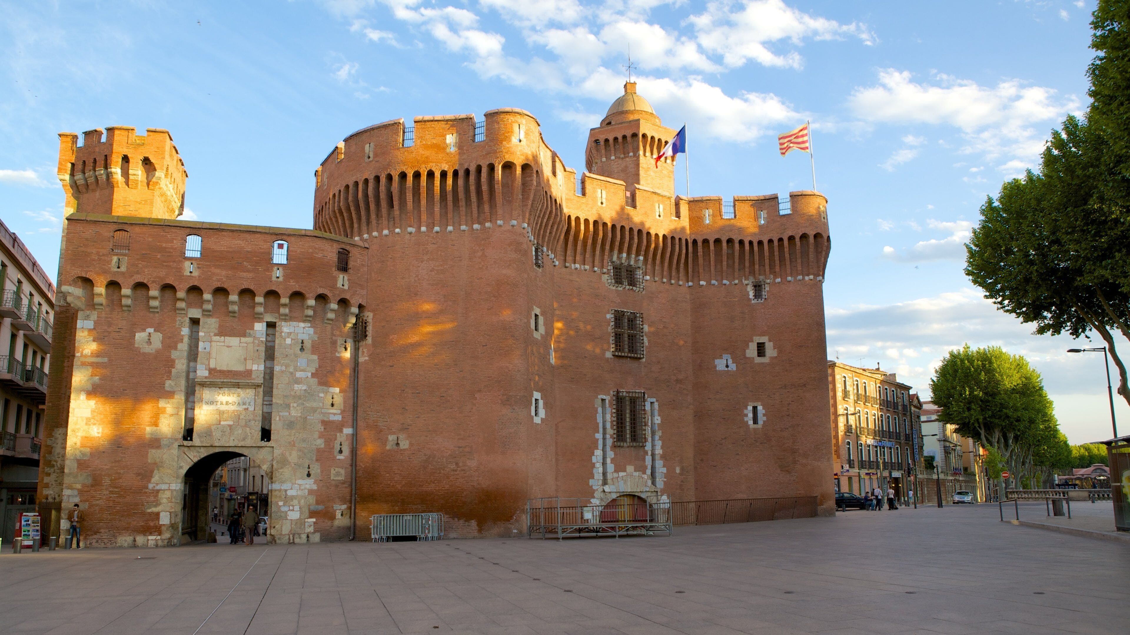 Perpignan which includes heritage architecture, château or palace and street scenes