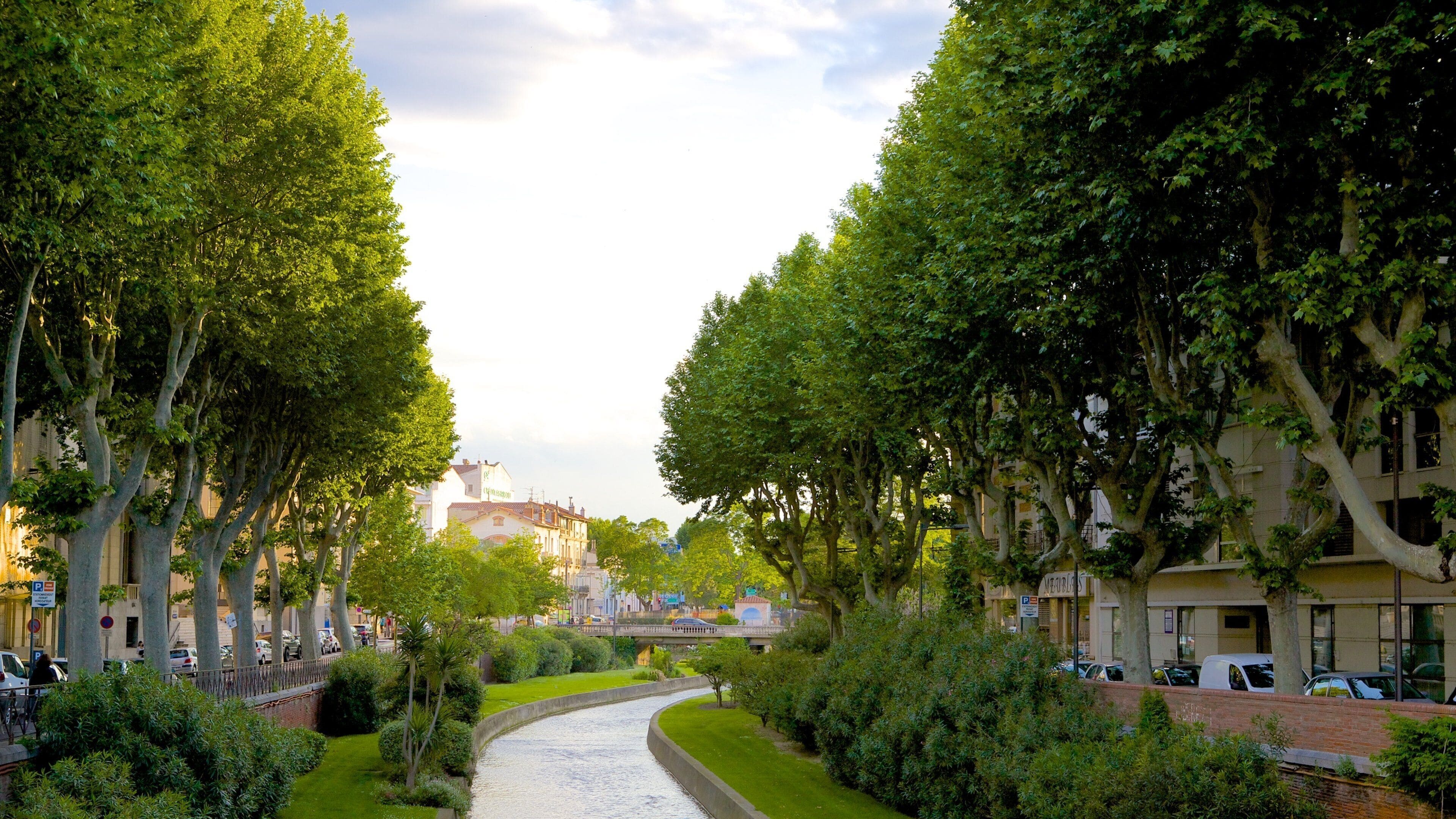 Perpiñán que incluye un río o arroyo y un parque