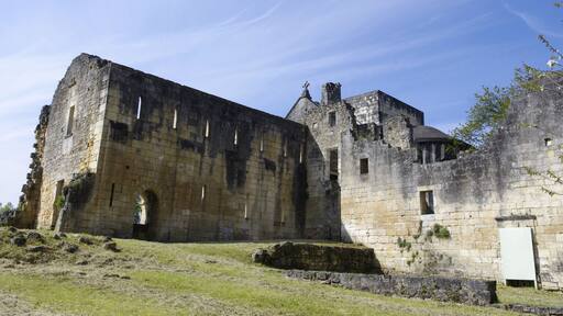 Ruines de l'abbaye de Boschaud, commune de Villars, Dordogne, France