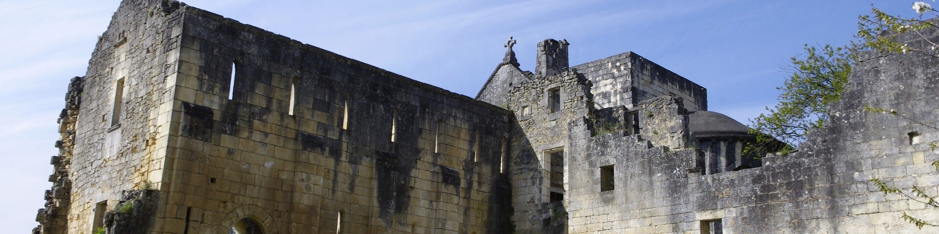 Ruines de l'abbaye de Boschaud, commune de Villars, Dordogne, France
