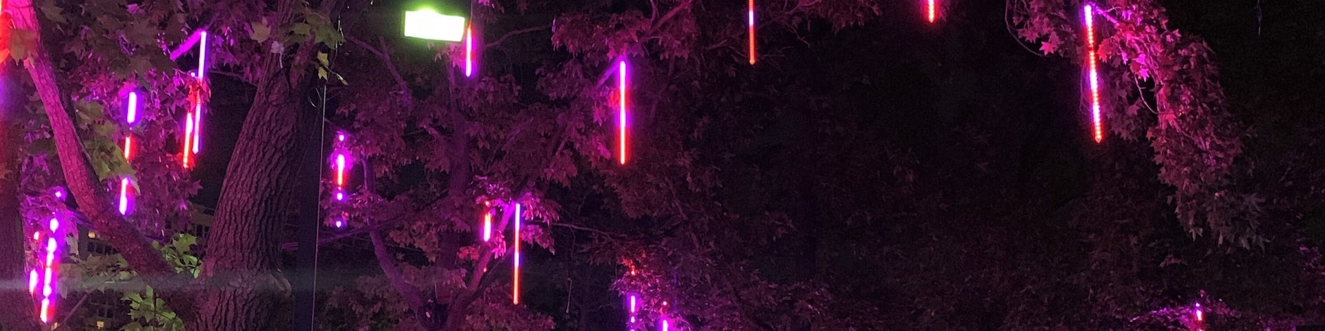 Hanging lights that change colors