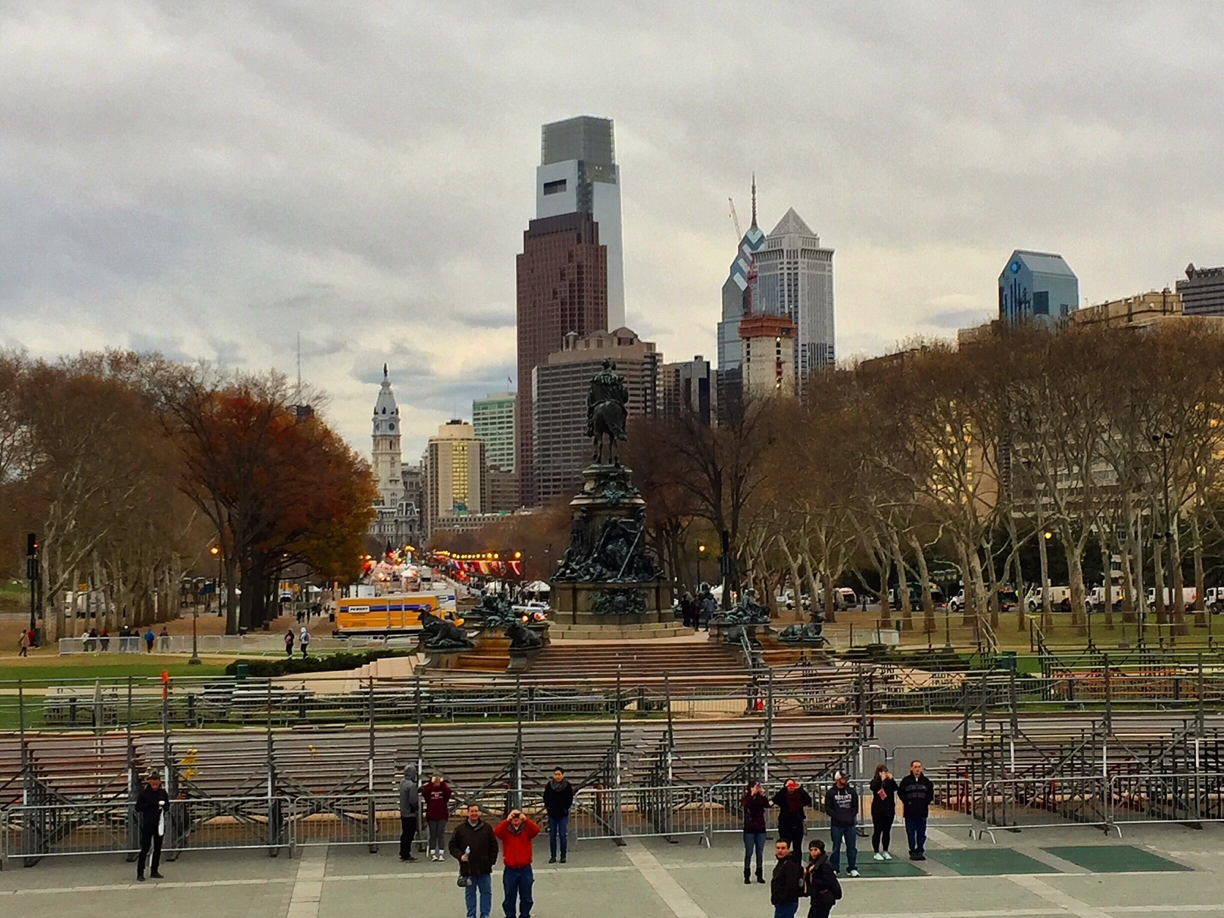 View of City Hall from the Philadelphia Museum of Art #philadelphia #rockysteps #rocky #weekendgetaway #philly #roadtrip