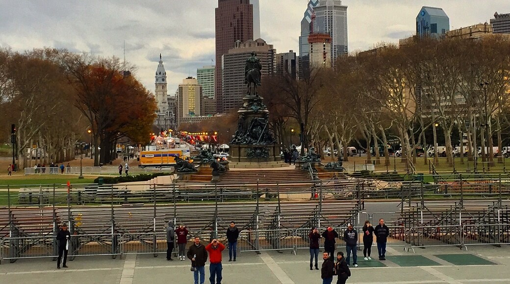 View of City Hall from the Philadelphia Museum of Art #philadelphia #rockysteps #rocky #weekendgetaway #philly #roadtrip