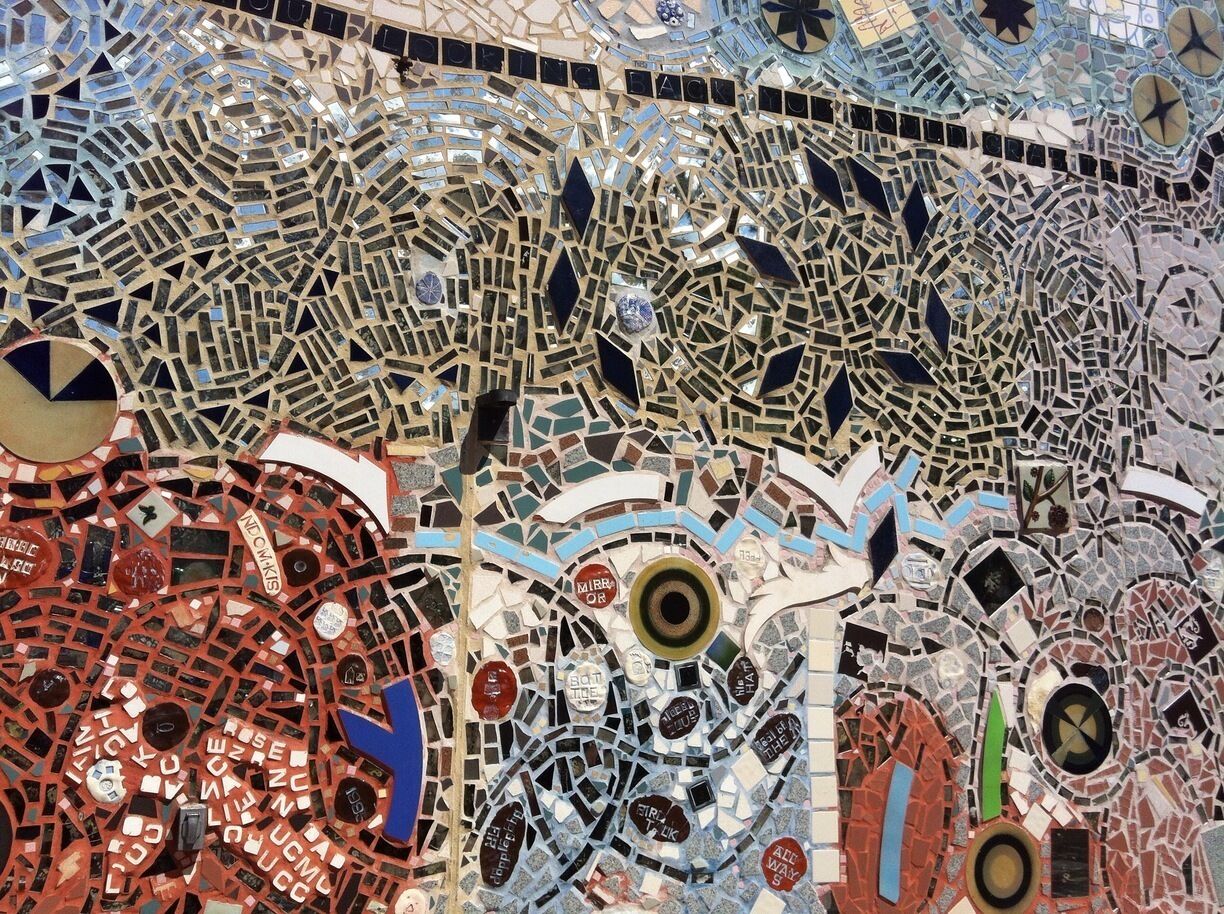 Philadelphia's Magic Gardens.  Non profit Mosaic art gallery by Isaiah Zagar.  Open daily and you can reserve for parties!  
More info at: www.phillymagicgardens.org