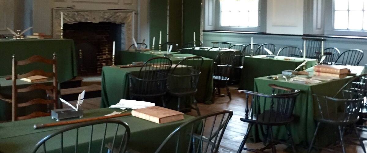 Signing of the Declaration of Independence here. Not very big, still impressive