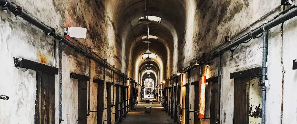 Walking through the halls of the penitentiary was scary! Reading that it is haunted didn't help.