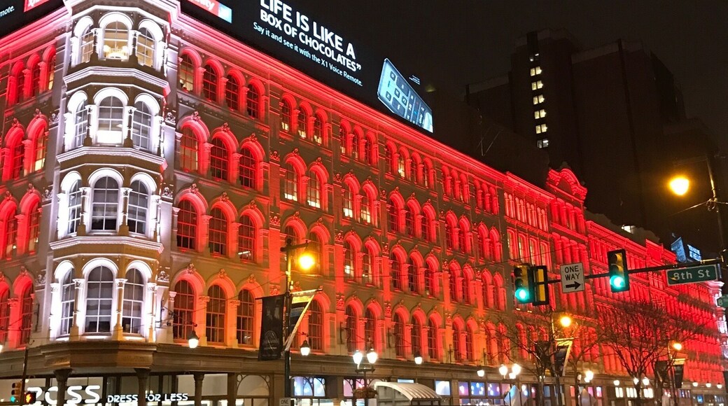 Scarlet building in Philadelphia