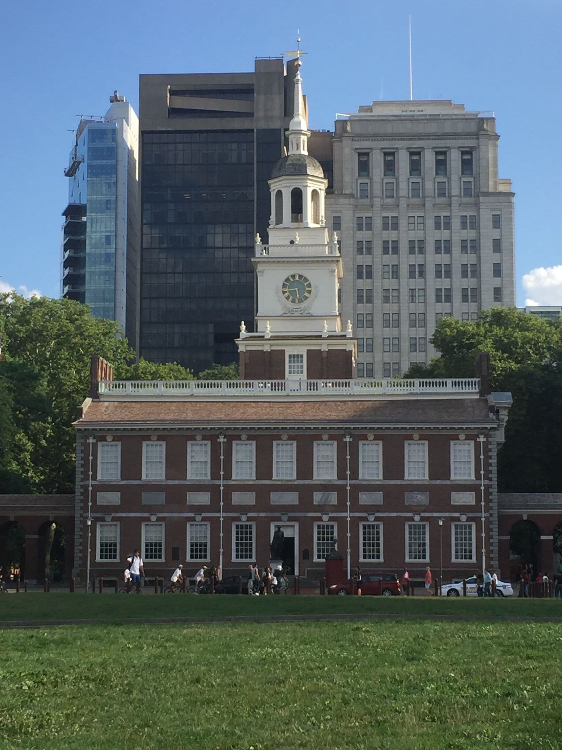 Beautiful summer day walking through history in Philadelphia. This is the building that both the Declaration of Independence and the US Constitution were debated and signed. 