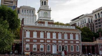 Independence Hall in Independence National Historical Park. Confirmed as UNESCO cultural site in 1979.