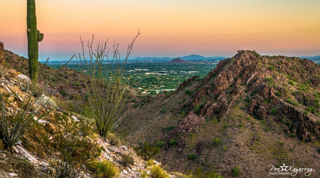 Beautiful Sunset view when hiking to the top of the summit of Squaw Peak!
