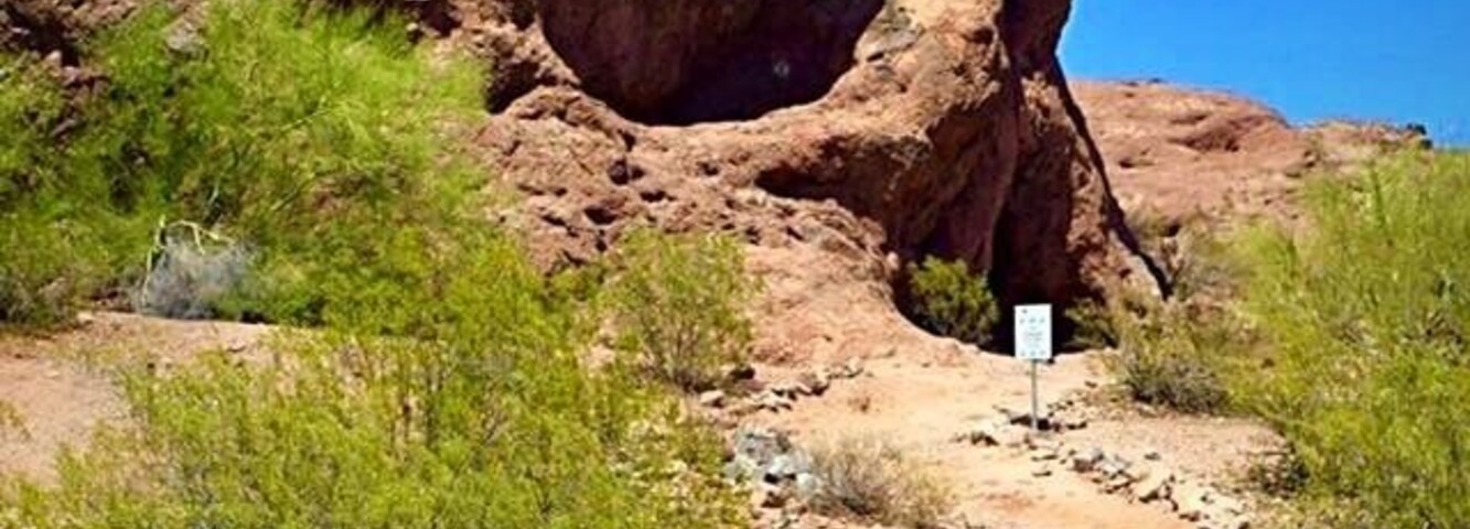 It was 108 degreeâs that day.
The hole-in-the-rock is the most prominent icon in Papago Park and carries evidence that the prehistoric Hohokam Indians settled this area thousands of years ago. The red butte was created 6 to 15 million years ago .
