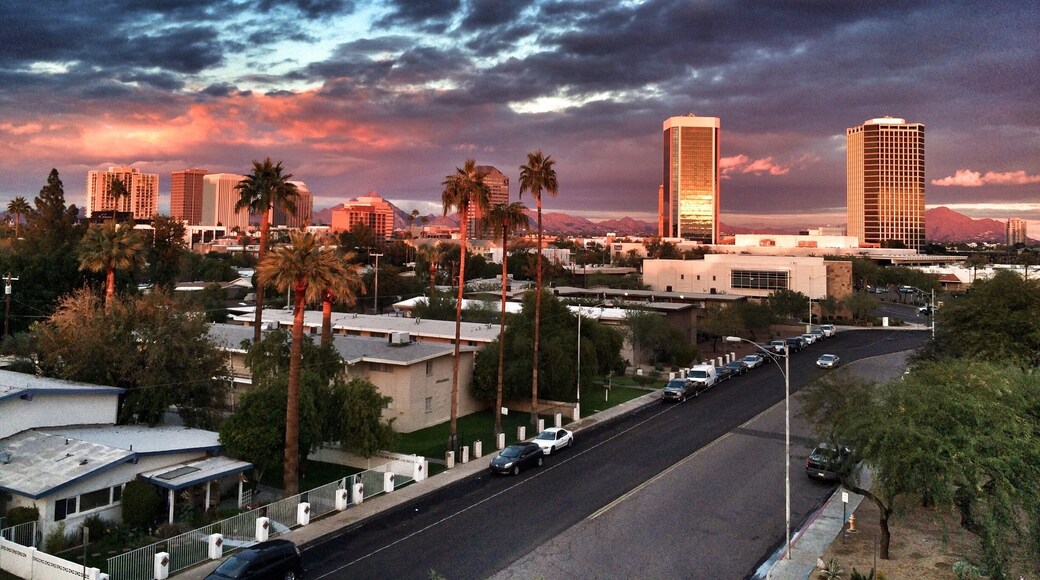 And amazing view from the top of the parking garage free to go up.