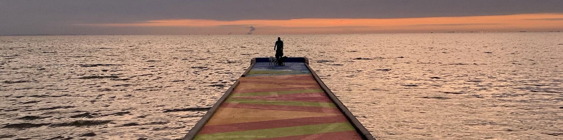 every year in St Pete they have the SHINE Festival where artists create new murals around the city... this amazing new addition at North Shore Pier is a beauty at sunrise