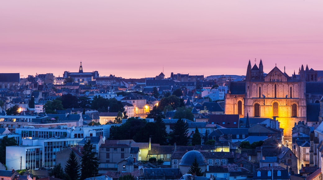 Panorama of Poitiers with Cathedral of Saint Peter