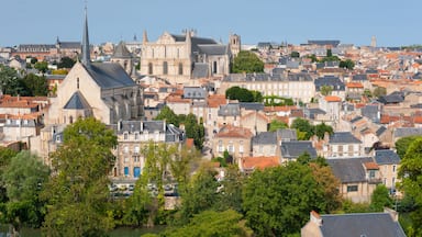Cityscape of Poitiers at a summer day