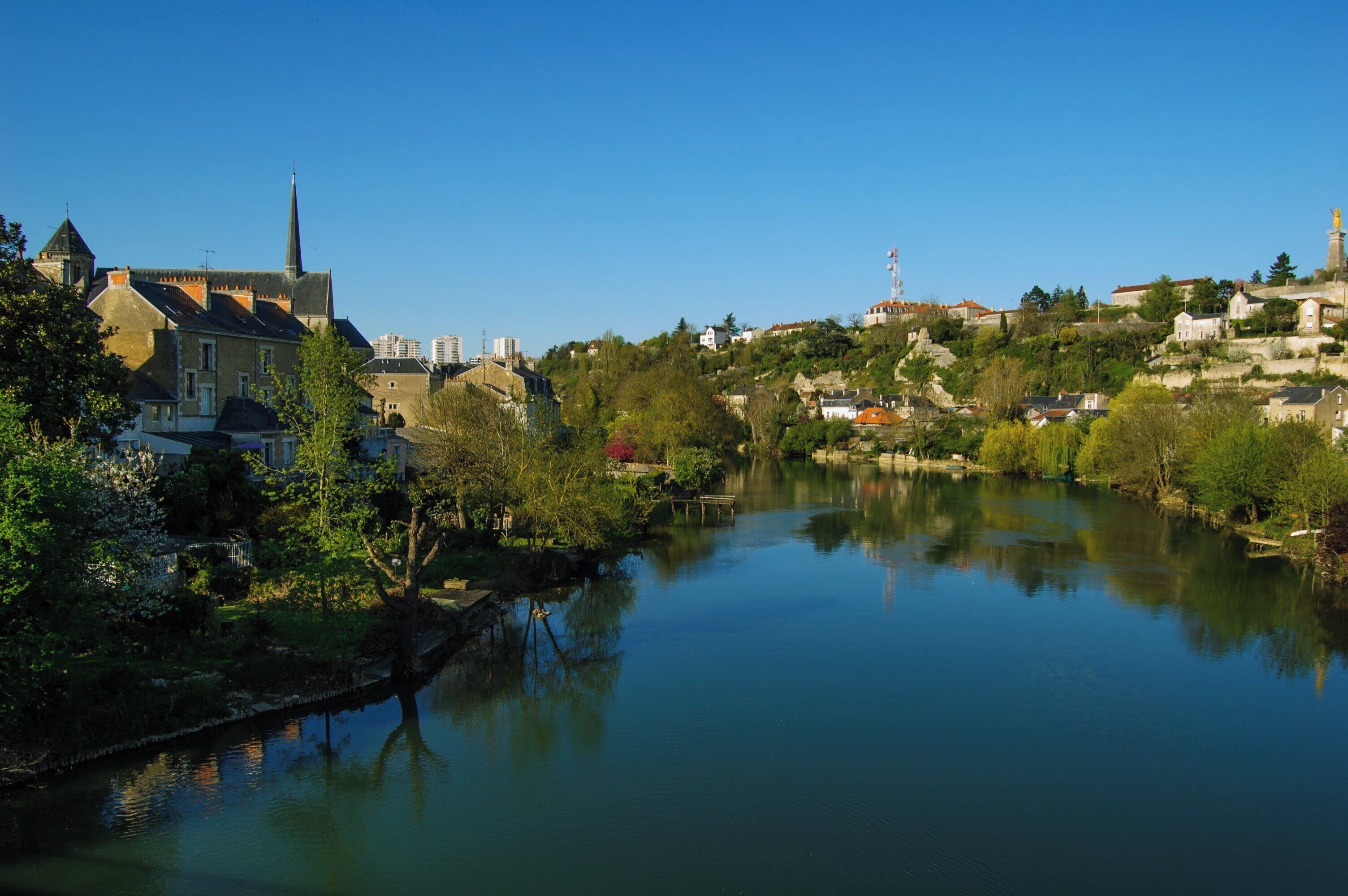 The valley of the Clain River as seen from the Pont Neuf in Poitiers #troveOnTuesday