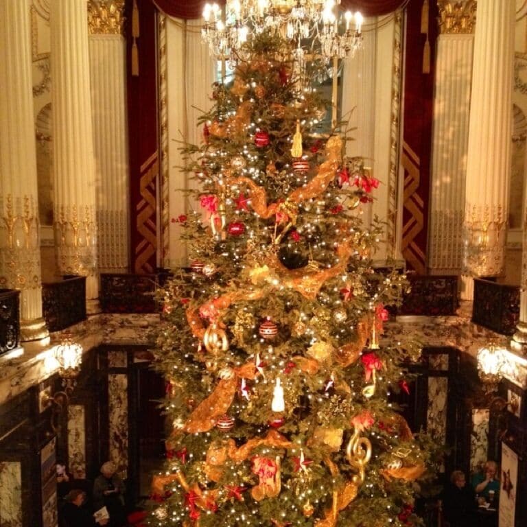 (Top portion of) Christmas tree in Heinz Hall lobby