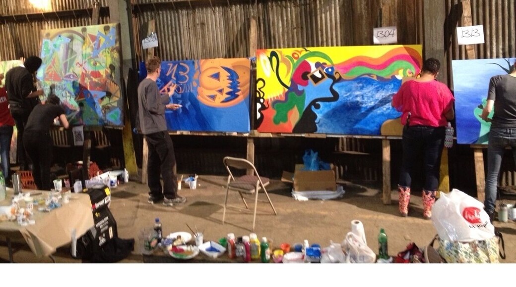 Art All Night is a fantastic event which must be experienced. The event runs from Saturday early evening all the way through early Sunday evening. Inside this warehouse art comes alive in the form(s) of live music, displayed art, artists at work, dance and so much more. You can even put in a bid for pieces of work you would like to take home for your very own. For those budding artists, you can submit 1 piece of art to the event... for free.