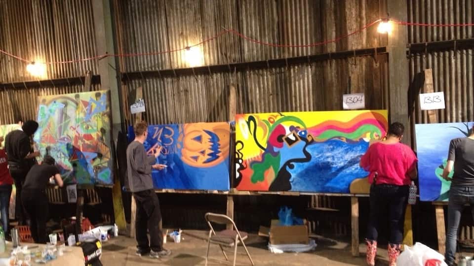 Art All Night is a fantastic event which must be experienced. The event runs from Saturday early evening all the way through early Sunday evening. Inside this warehouse art comes alive in the form(s) of live music, displayed art, artists at work, dance and so much more. You can even put in a bid for pieces of work you would like to take home for your very own. For those budding artists, you can submit 1 piece of art to the event... for free.