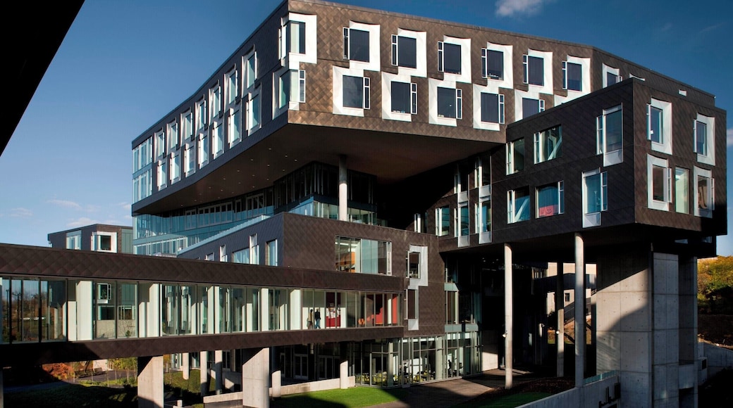 The Gates Hillman Center is a unique building that houses the computer science program and research. I love how outside the box the building is #StunningStructures