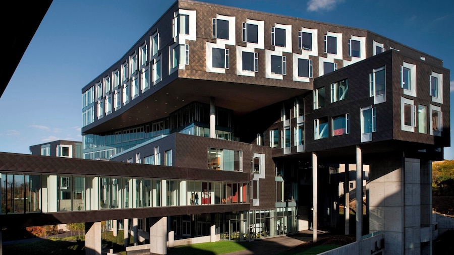 The Gates Hillman Center is a unique building that houses the computer science program and research. I love how outside the box the building is #StunningStructures